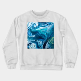 Hurricane Hallie (Marbled Acrylic Pour) Crewneck Sweatshirt